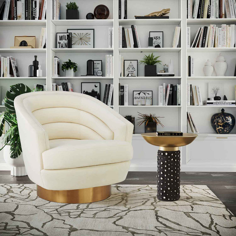 TOV Furniture Canyon Velvet Swivel Chair