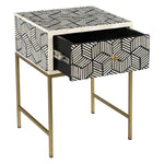 TOV Furniture Bone Inlay Side Table