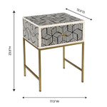 TOV Furniture Bone Inlay Side Table