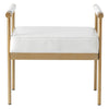 TOV Furniture Diva White Vegan Leather Bench