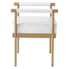 TOV Furniture Diva White Vegan Leather Bench