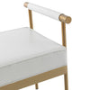 TOV Furniture Diva White Vegan Leather Bench