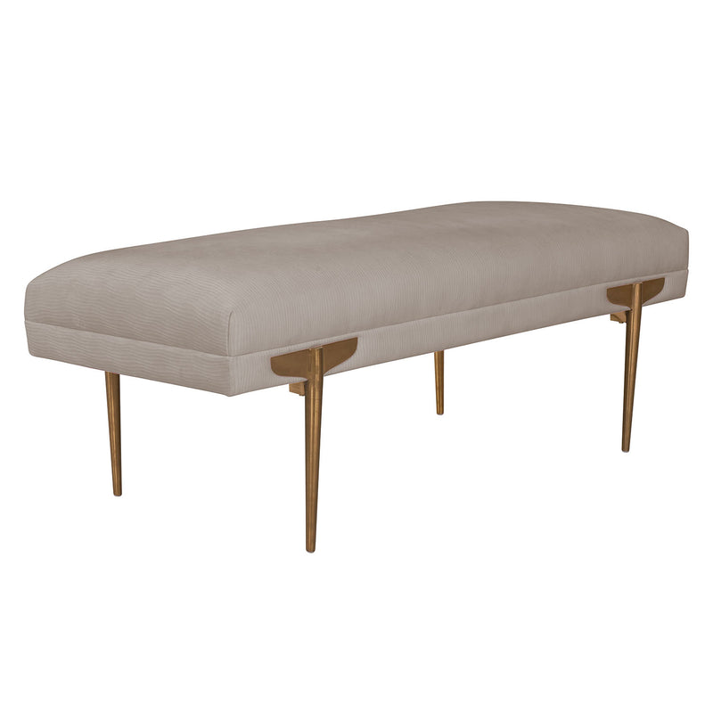 TOV Furniture Brno Waived Velvet Bench