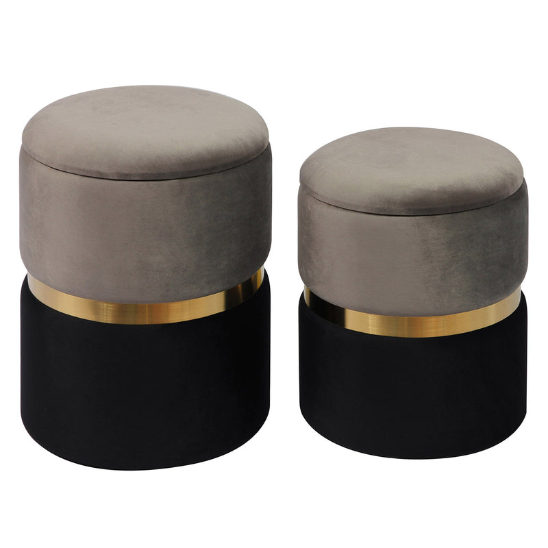 Flint Storage Ottoman Set of 2