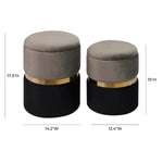 Flint Storage Ottoman Set of 2