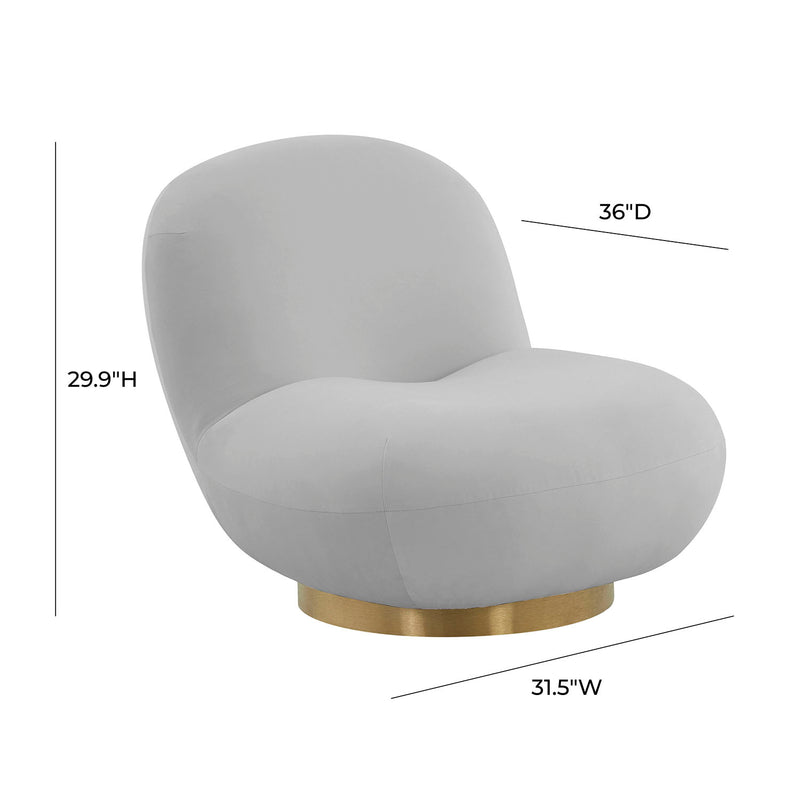 TOV Furniture Emily Velvet Swivel Chair