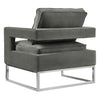 Gambit Silver Velvet Chair