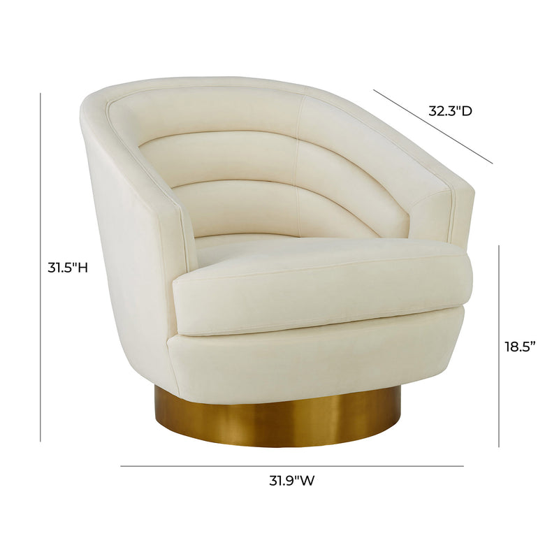 TOV Furniture Canyon Velvet Swivel Chair