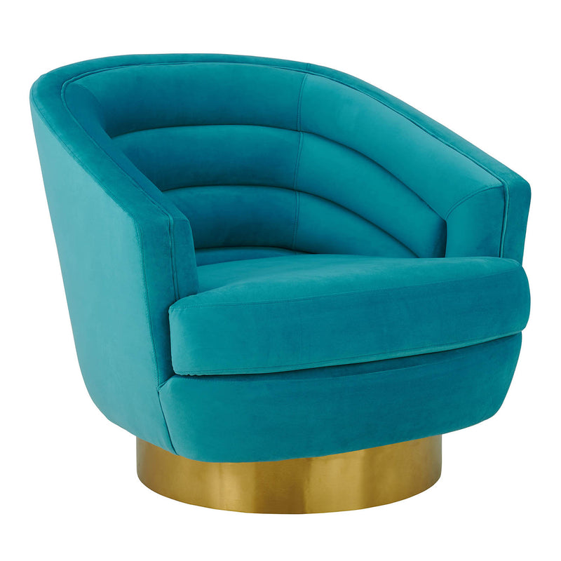 TOV Furniture Canyon Velvet Swivel Chair