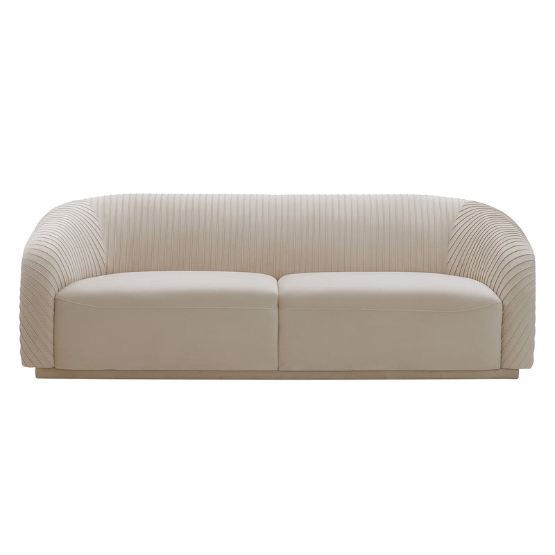 TOV Furniture Yara Pleated Velvet Sofa