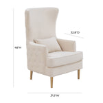 TOV Furniture Alina Tall Tufted Back Chair