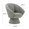 TOV Furniture Allora Velvet Swivel Chair