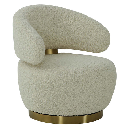 TOV Furniture Austin Shearling Swivel Chair