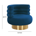 TOV Furniture Naomi Velvet Swivel Chair