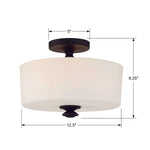 Crystorama Travis Semi Flush Ceiling Mount