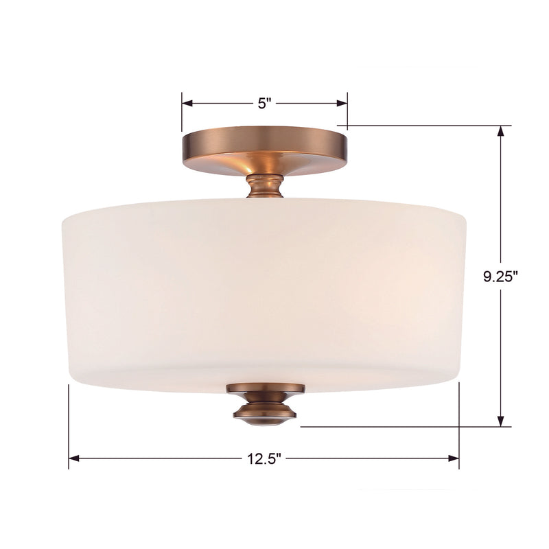 Crystorama Travis Semi Flush Ceiling Mount