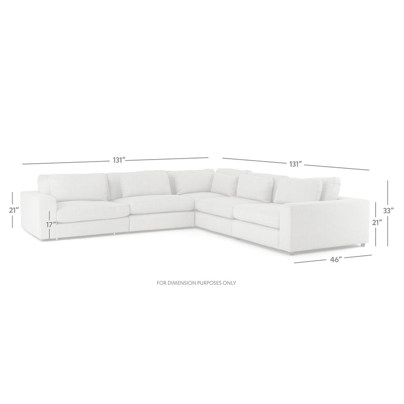 Four Hands Bloor 5 Piece Sectional Sofa