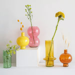 Kiko Yellow Recycled Glass Vase