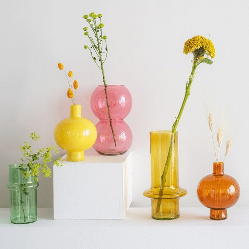 Kiko Pink II Recycled Glass Vase