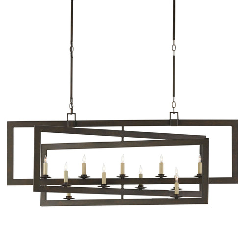 Currey & Co Middleton Rectangular Chandelier