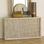 Studio A Driftwood Lattice Console Table