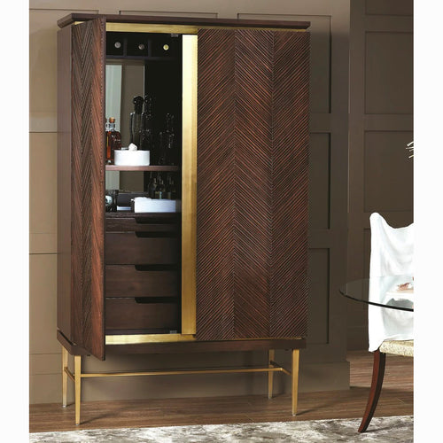 Global Views Latilla Tall Bar Cabinet