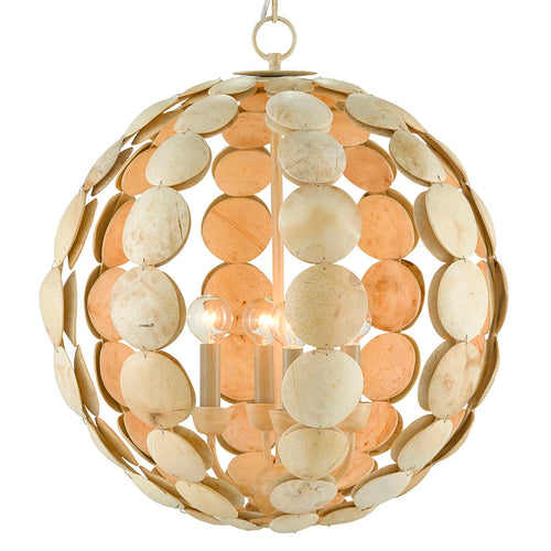 Currey & Co Tartufo Coco Shell Chandelier