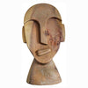 Somber Mask Hand Carved Sculpture