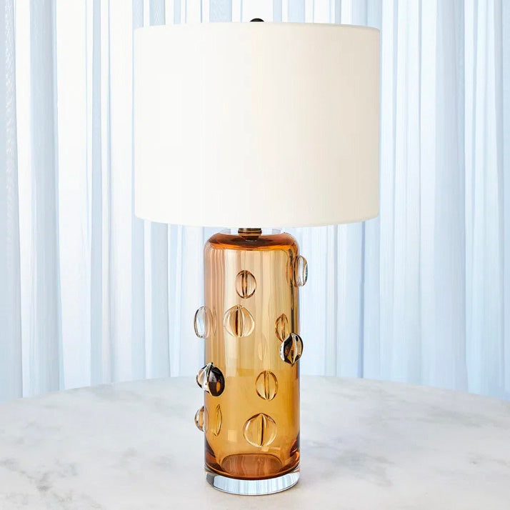 Global Views Amber Glass Table Lamp