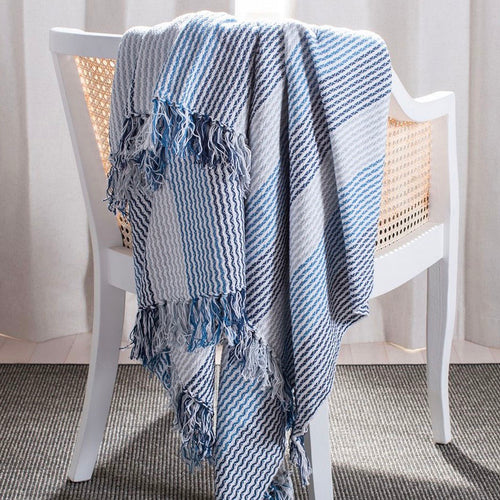 Aalyia Fringe Throw Blanket - Paynes Gray