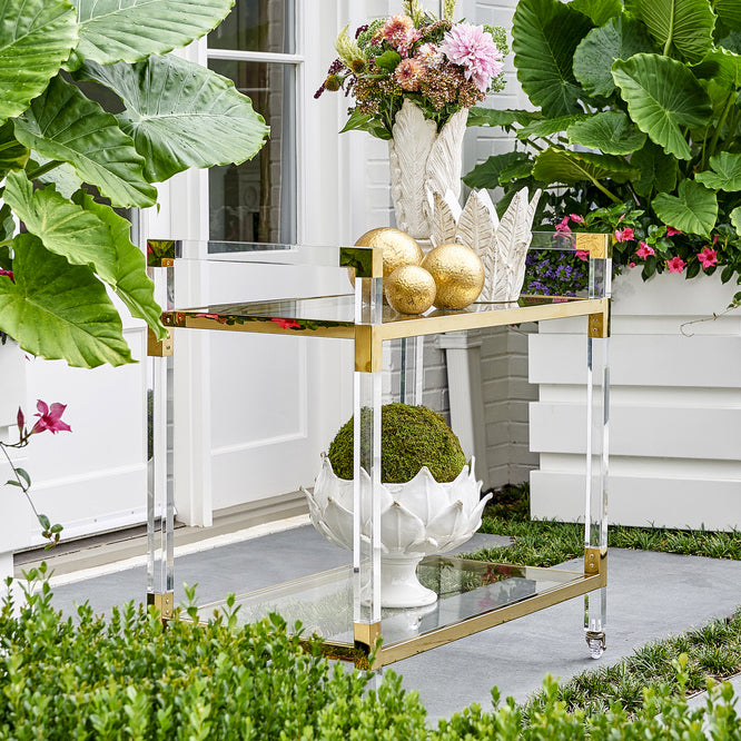 Chelsea House Acrylic Bar Cart