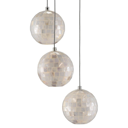 Currey & Co Finhorn 3-Light Multi-Drop Pendant