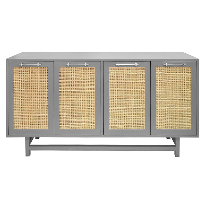 Worlds Away Macon Nickel Cabinet