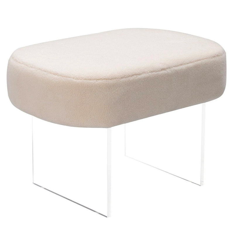 Gus Faux Sheepskin Ottoman