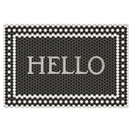 Mosaic Hello Vintage Vinyl Door Mat