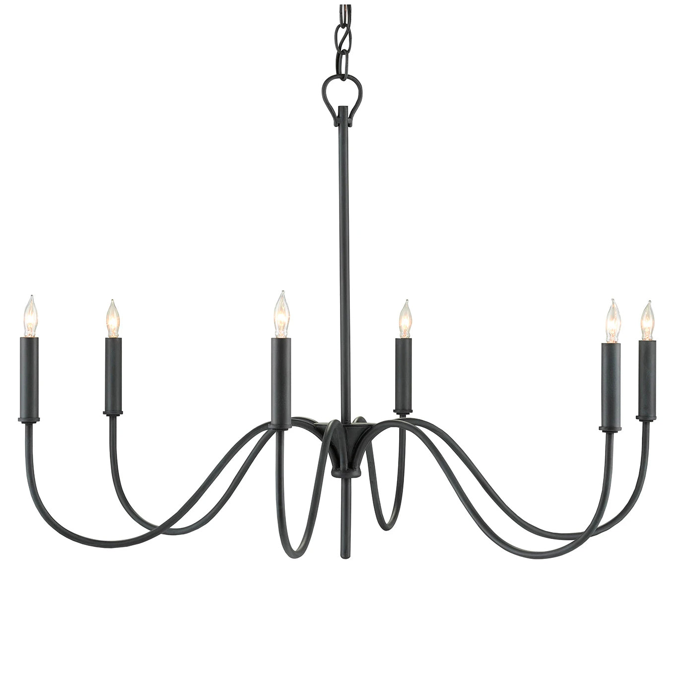 Currey & Co Tirrell Small Chandelier – Paynes Gray