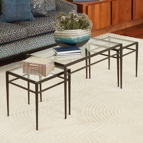 Global Views Lescot Nesting Coffee Table Set of 3