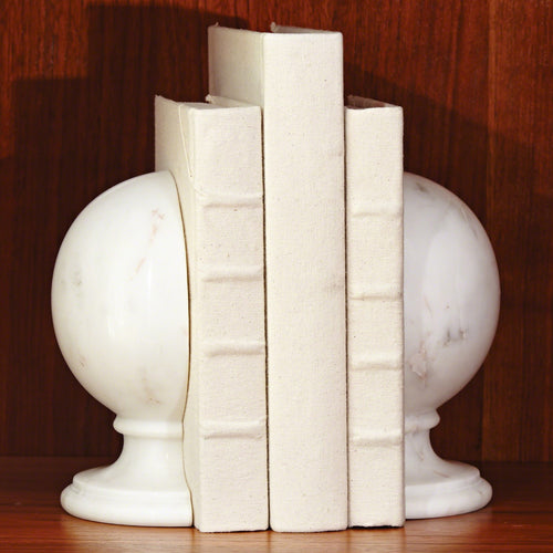 Global Views Marble Sphere Bookend Set