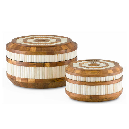 Currey & Co Banjhara Round Box Set of 2 - Final Sale