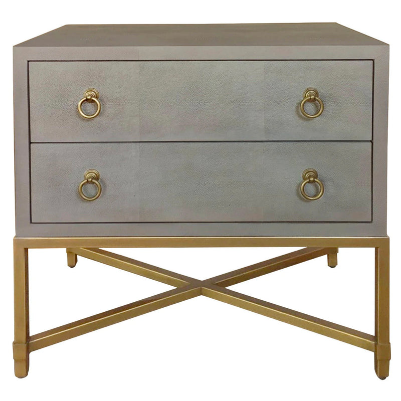 Strand Shagreen 2-Drawer Nightstand