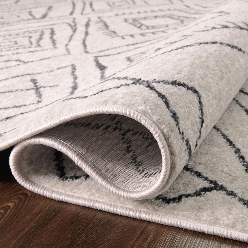 Loloi II Vance Dove/Charcoal Power Loomed Rug