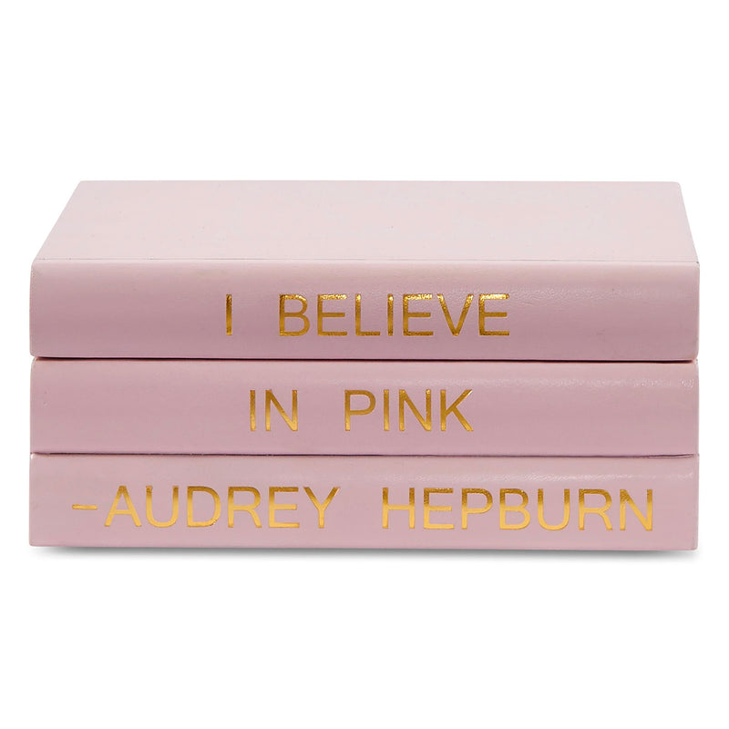 Audrey Hepburn I Believe in Pink Leather Book Box