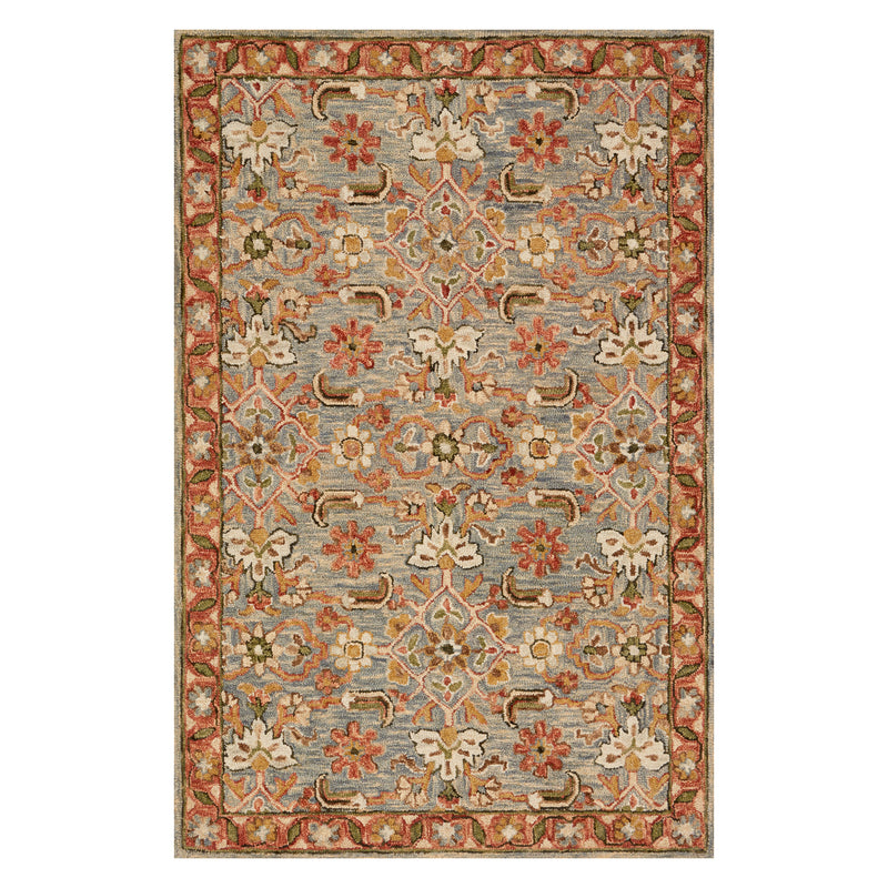 Loloi Victoria Slate/Terracotta Hooked Rug