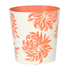 Worlds Away Floral Wastebasket