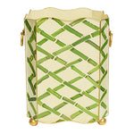 Worlds Away Bamboo Wastebasket