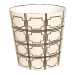 Worlds Away Cross Wastebasket