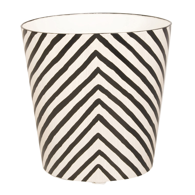 Worlds Away Zebra Wastebasket