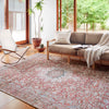 Loloi II Wynter Tomato/Teal Power Loomed Rug