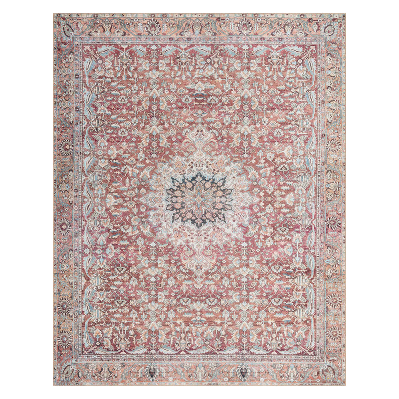 Loloi II Wynter Tomato/Teal Power Loomed Rug