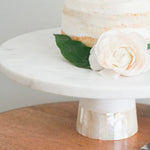 Anaya Mother of Pearl Marble Cake Stand